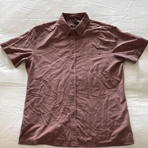 Men's Vuori Red Short Sleeve Button-Up Shirt